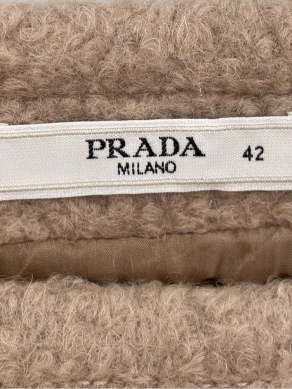 Archival Prada FW10 Wool Mohair Bouclé Mini Skirt 42 - Picture 4 of 10